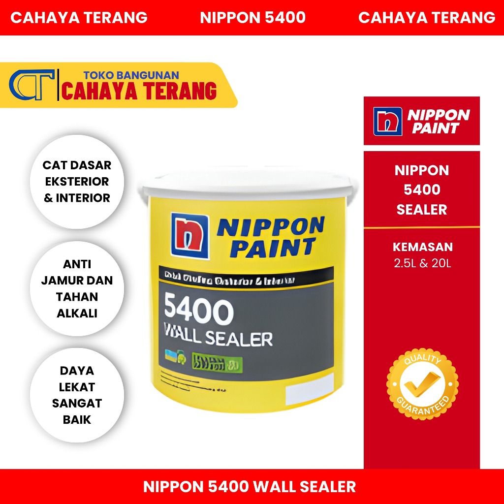 CAT DASAR TEMBOK NIPPON PAINT 5400 4KG EKSTERIOR & INTERIOR