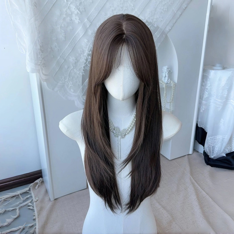 Wig korean style/Rambut wig wanita/Wig daily Layer/Rambut palsu wanita panjang/Wig rambut panjang/Wi