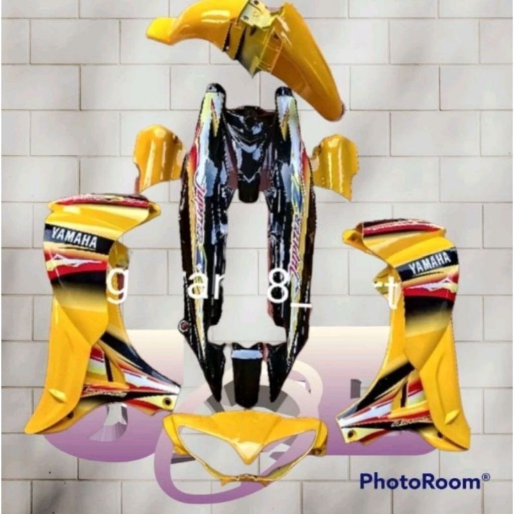 COVER BODY FULSET HALUS YAMAHA JUPITER Z NEW BURHAN KUNING LIST HITAM