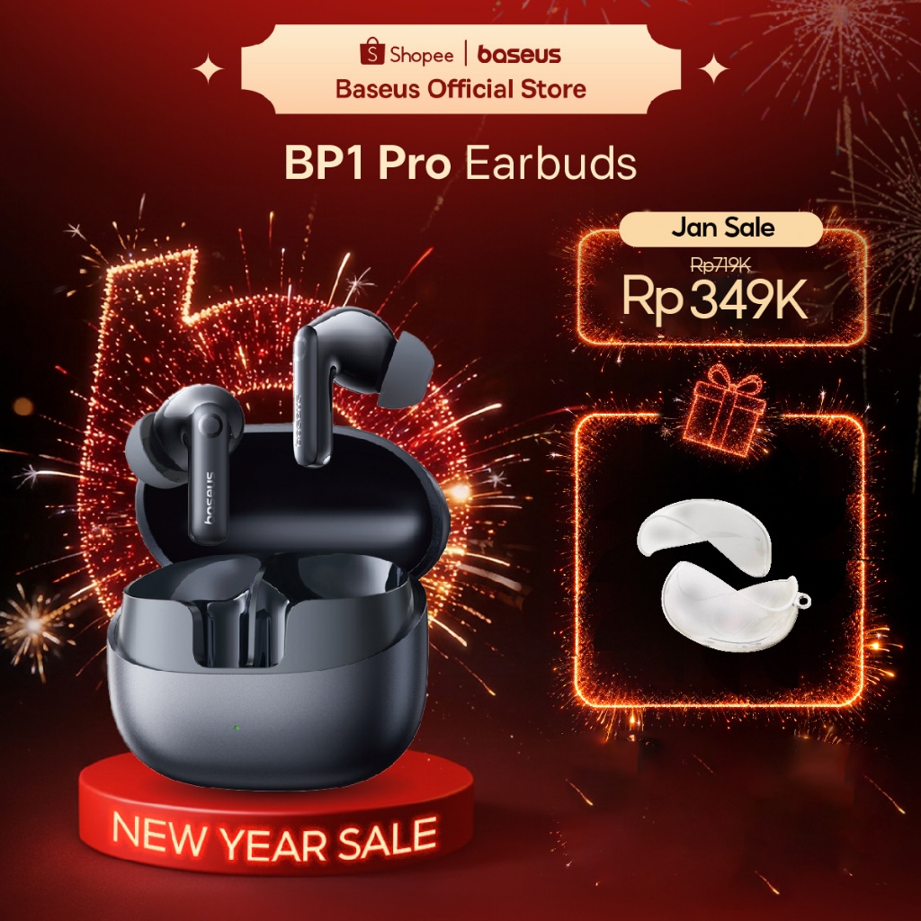 Baseus BP1 Pro TWS Adaptive ANC Hi-Res LDAC -50dB 6 Mic ENC with IP55 & 55H Earbud Earphone Bluetoot