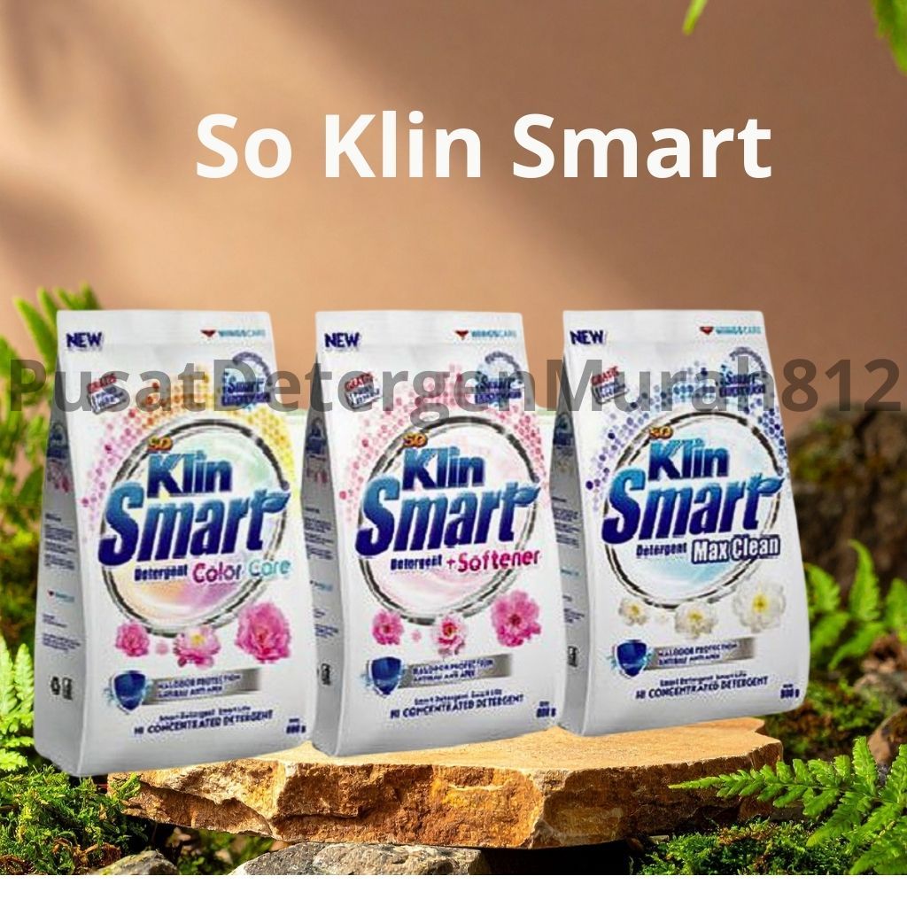 SoKlin Smart Deterjen Bubuk ( So Klin ) Detergen 725gr - 725 gr Softener Color Putih