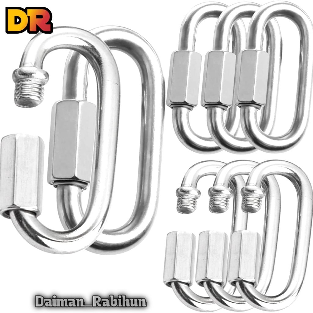 Carabiner Oval Kecil 10mm Mailon Rapid Stainless – Alat Climbing Safety Berkualitas