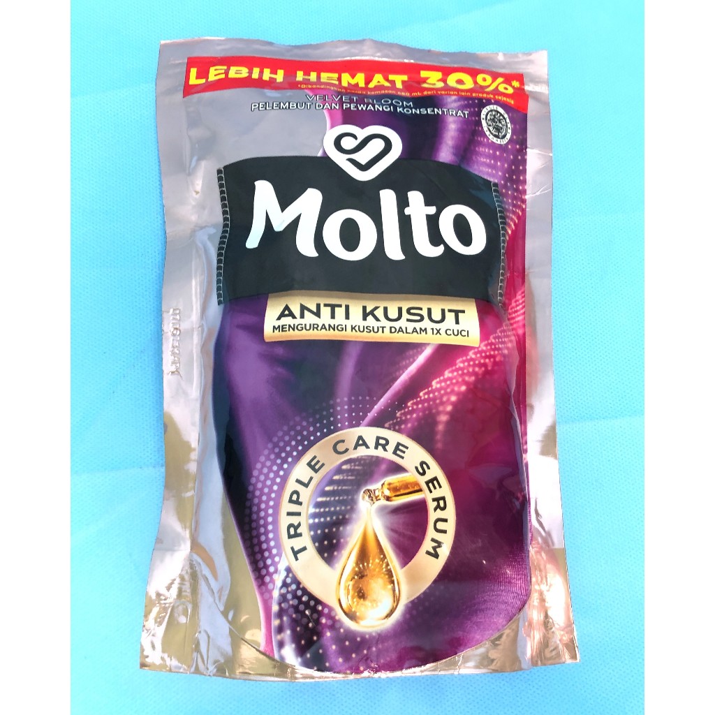 Molto Anti Kusut Velvet Bloom Pewangi & Pelembut Pakaian Konsentrat 650 ml