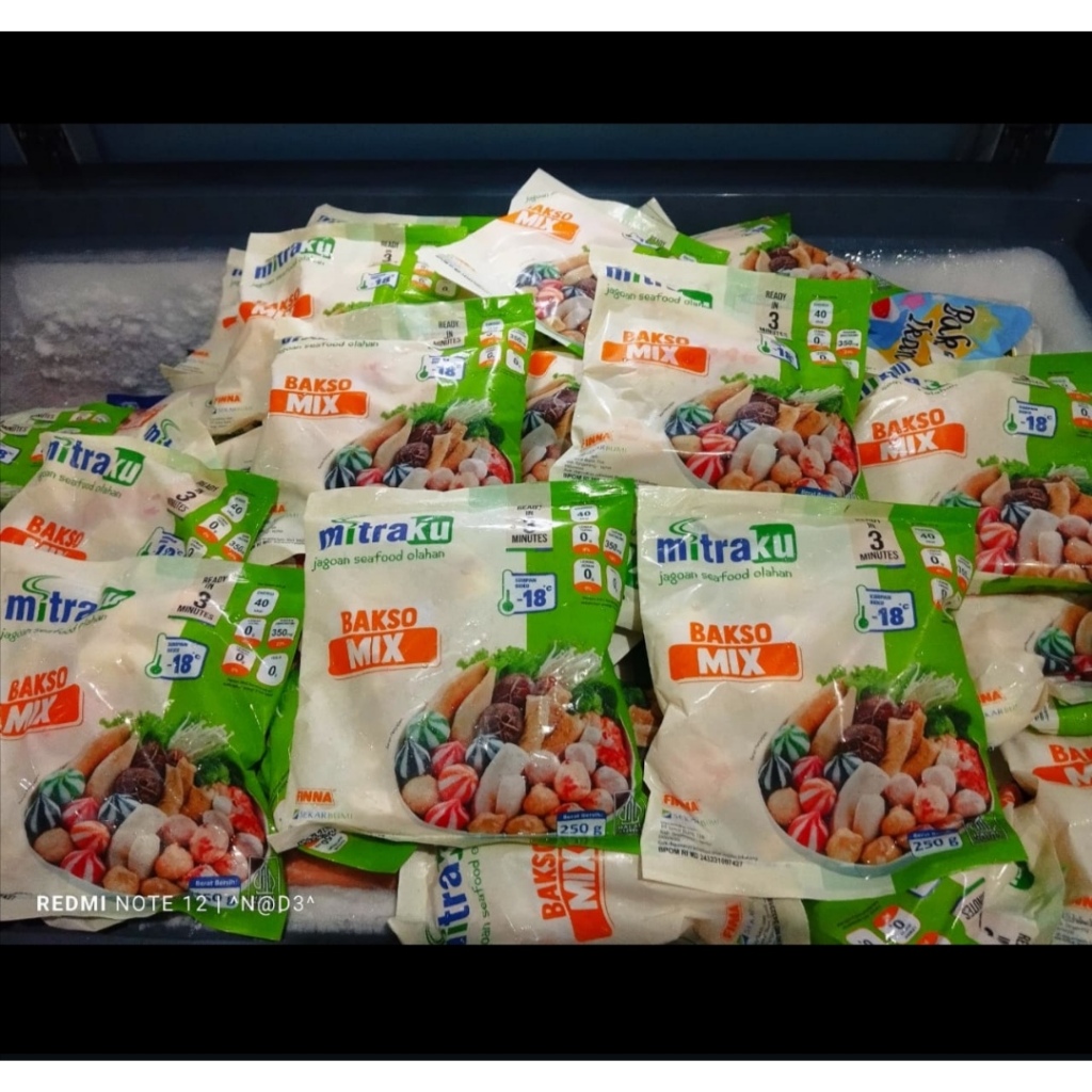 Mitraku Bakso Ikan Campuran Mix 250gr - Rasa Seafood, Instan, Higienis