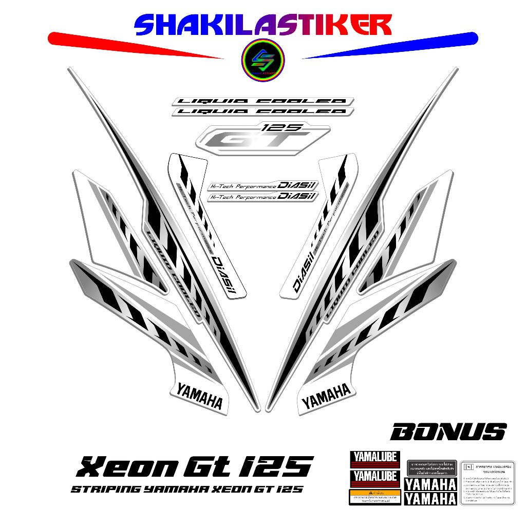 STIKER STRIPING XEON GT 125 MOTIF MULK 04 / STIKER / STICKER / XEON GT 125 / GT / XEON GT / YAMAHA /