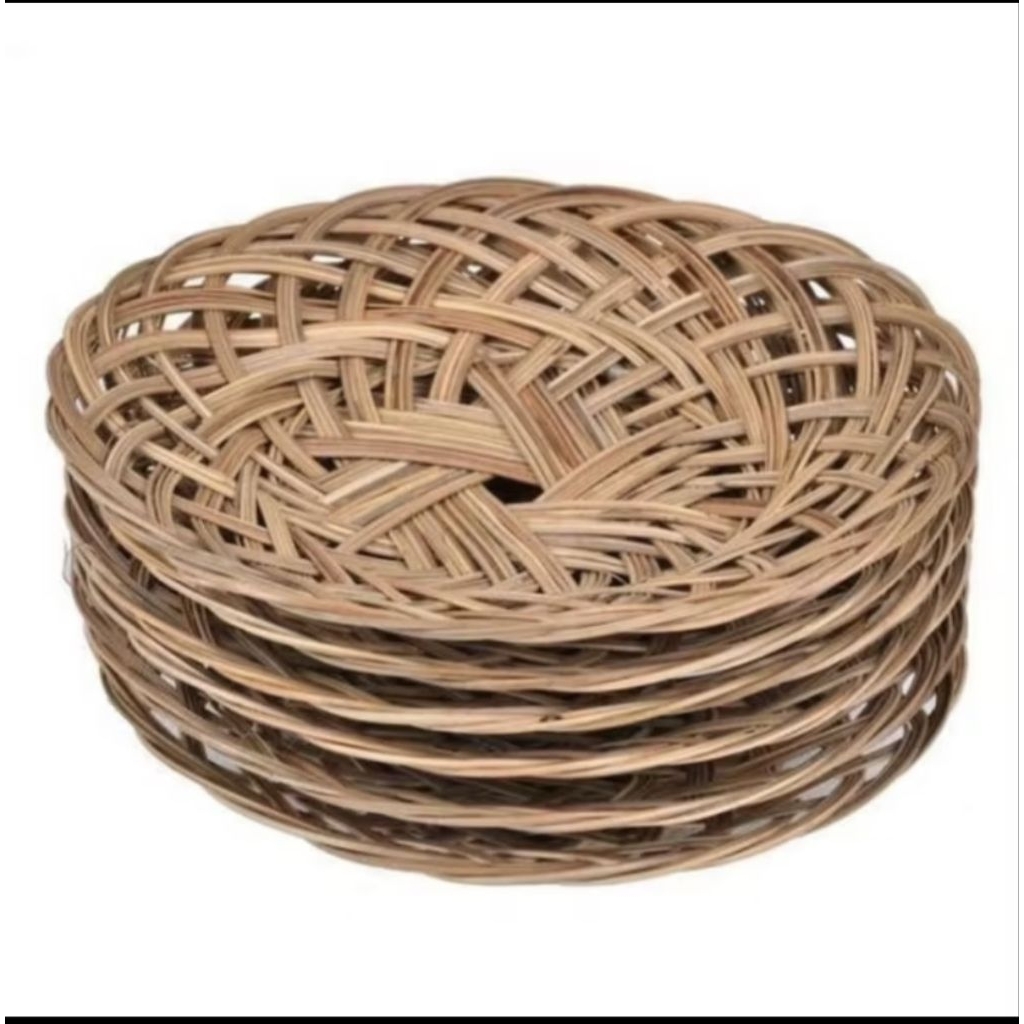 Piring lidi anyam 25 cm / Piring lidi murah / Piring anyaman / PIRING ROTAN / piring bambu