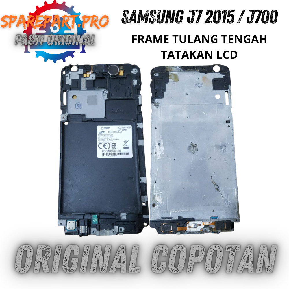 FRAME TULANG TENGAH TATAKAN LCD SAMSUNG J700 ORI COPOTAN