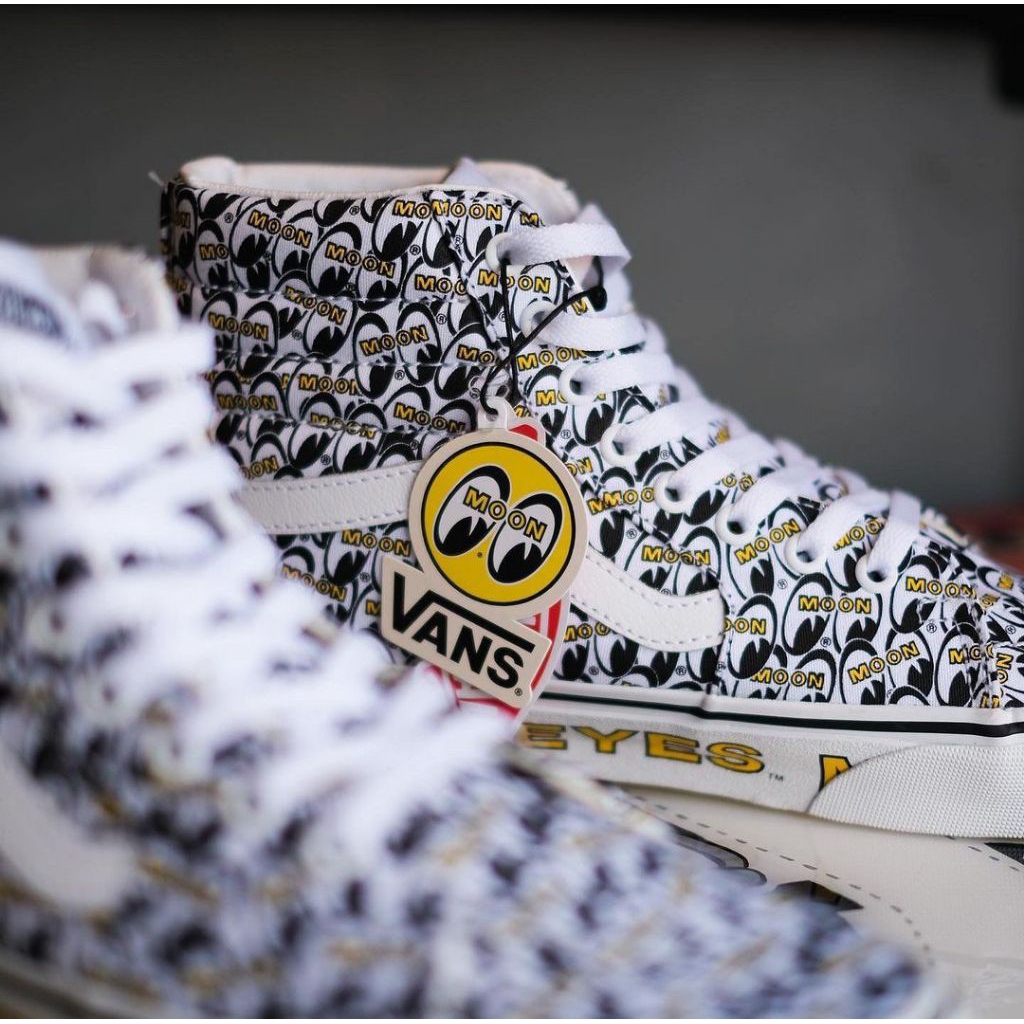 VANS ORIGINAL SK8 HI MOONEYES WHITE YELLOW