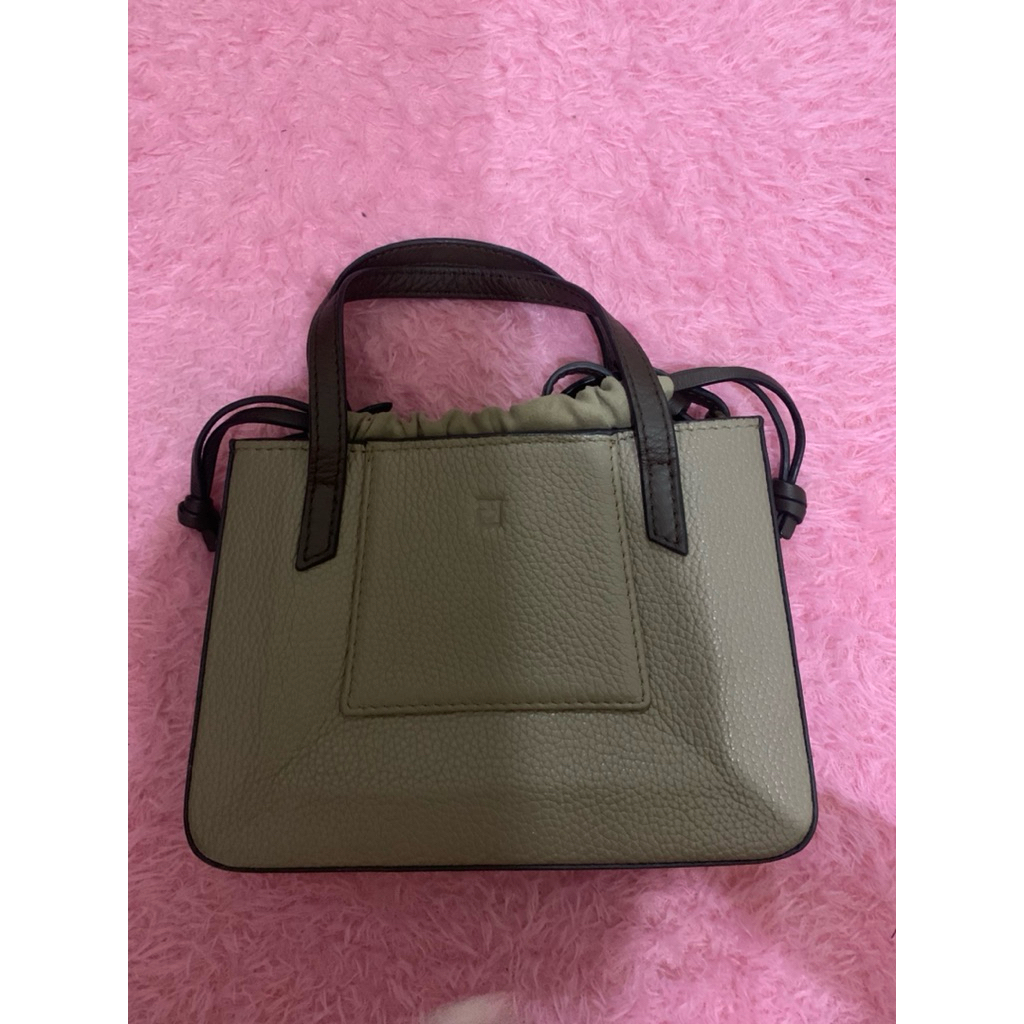 preloved purotti mini ava taupe sling bag