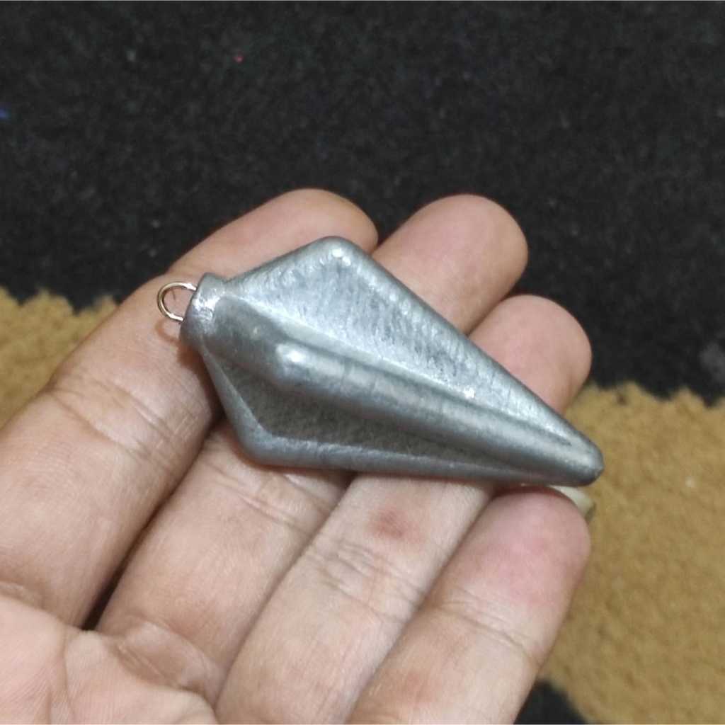 Bandul Timah Pemberat Pancing Belah Angin Air Udara Mancing Dasaran Pasiran Karangan