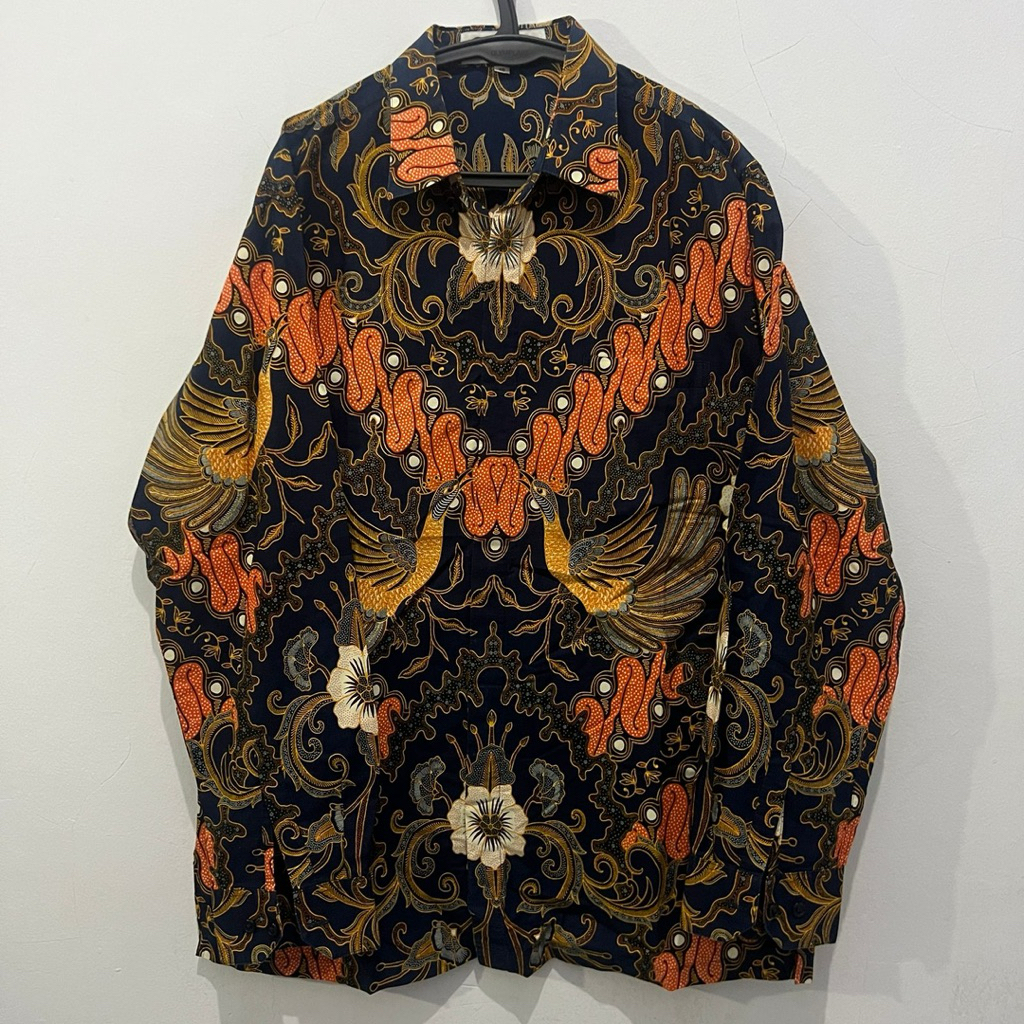 second kemeja pria batik keris coklat