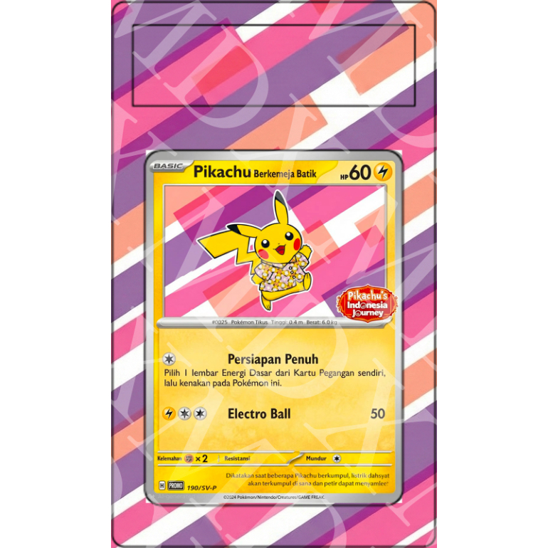 Pikachu Berkemeja Batik #190/SV-P Pokemon Promo (Extended Art)