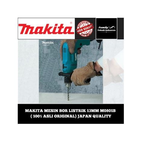 MAKITA MESIN BOR LISTRIK 13MM M0801B  ( 100% ASLI ORIGINAL) JAPAN QUALITY