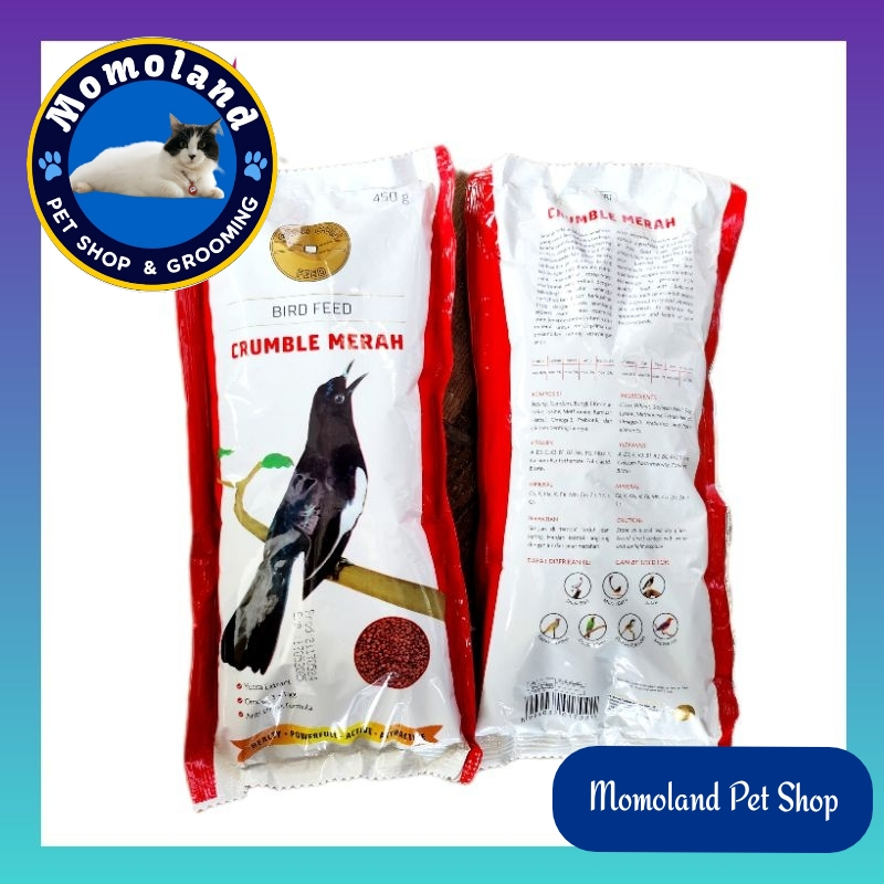 GOLD COIN CRUMBLE MERAH 250 GRAM PAKAN VOER PUR BURUNG KACER