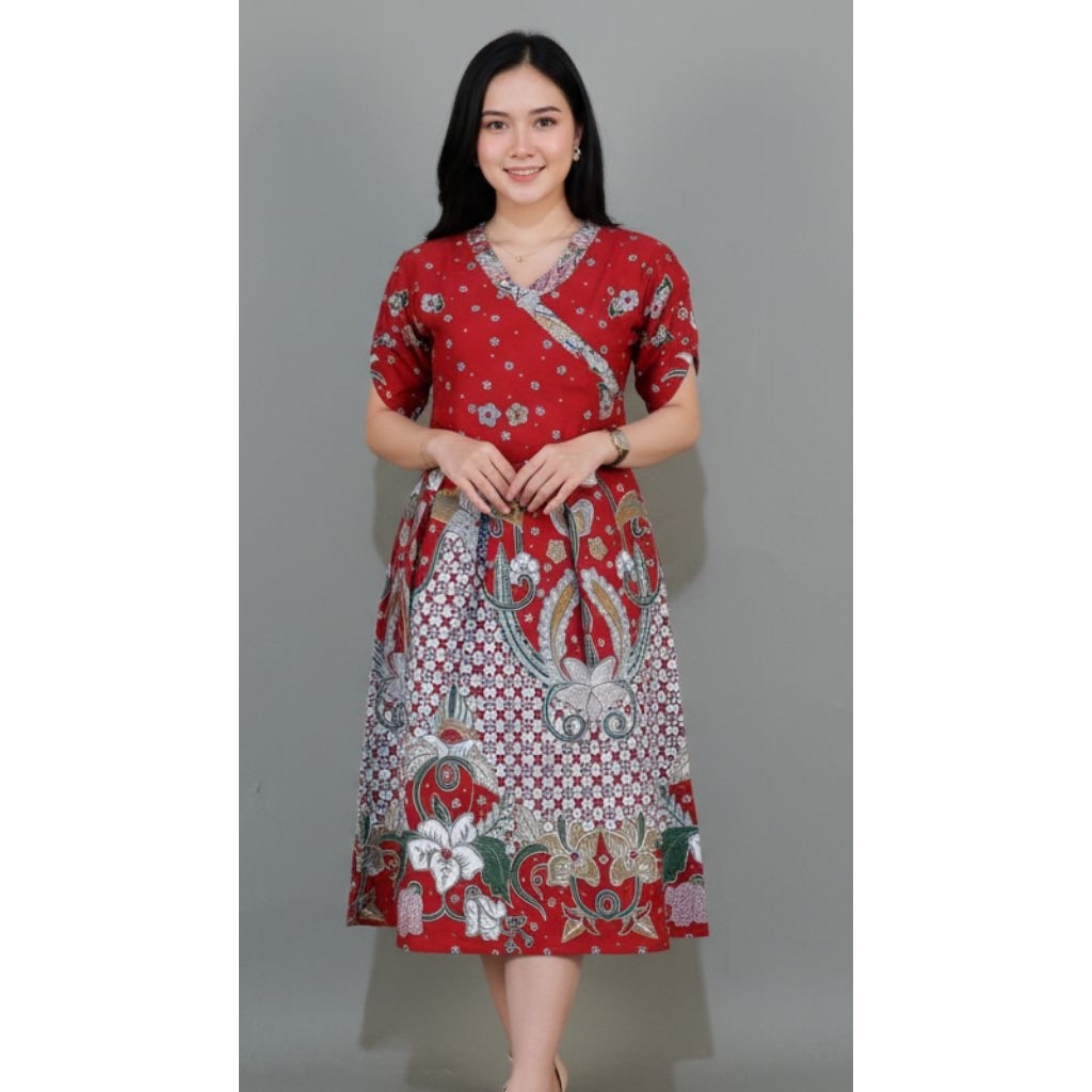 Batik Solo Trendy - Luna Dress Batik Yang Elegan Dan Mewah | Batik Wanita Cocok| Pakaian Kondangan