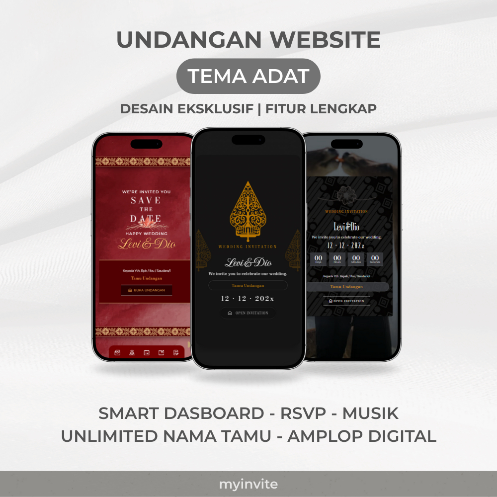 Undangan Digital Website Pernikahan Tema Adat