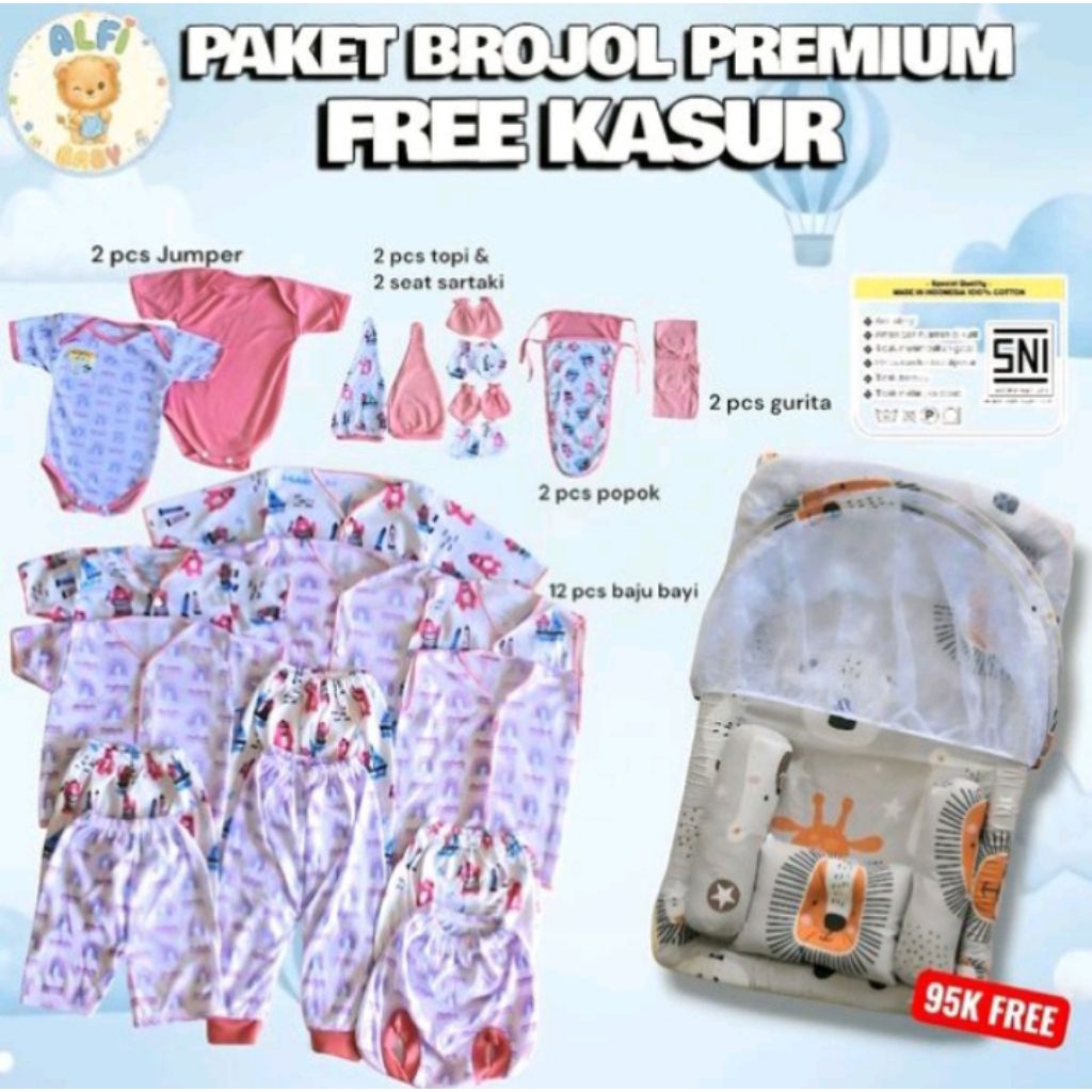 Paket brojol lengkap free kasur bayi kelambu paket lahiran lengkap Newborn 1set perlengkapan bayi TE