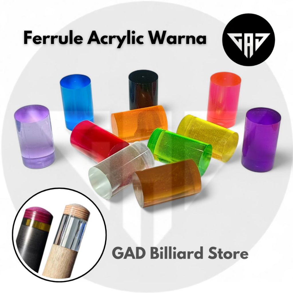 FERULE ACRYLIC BILLIARD Dim 15mm Panjang 25mm