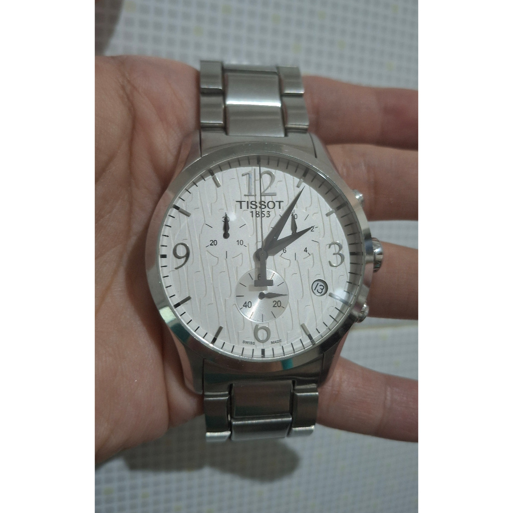 Tissot Stylist T159.909.16.043.00 Jam Tangan Kuarsa Unisex 32mm Casing Bantal Tali Kulit