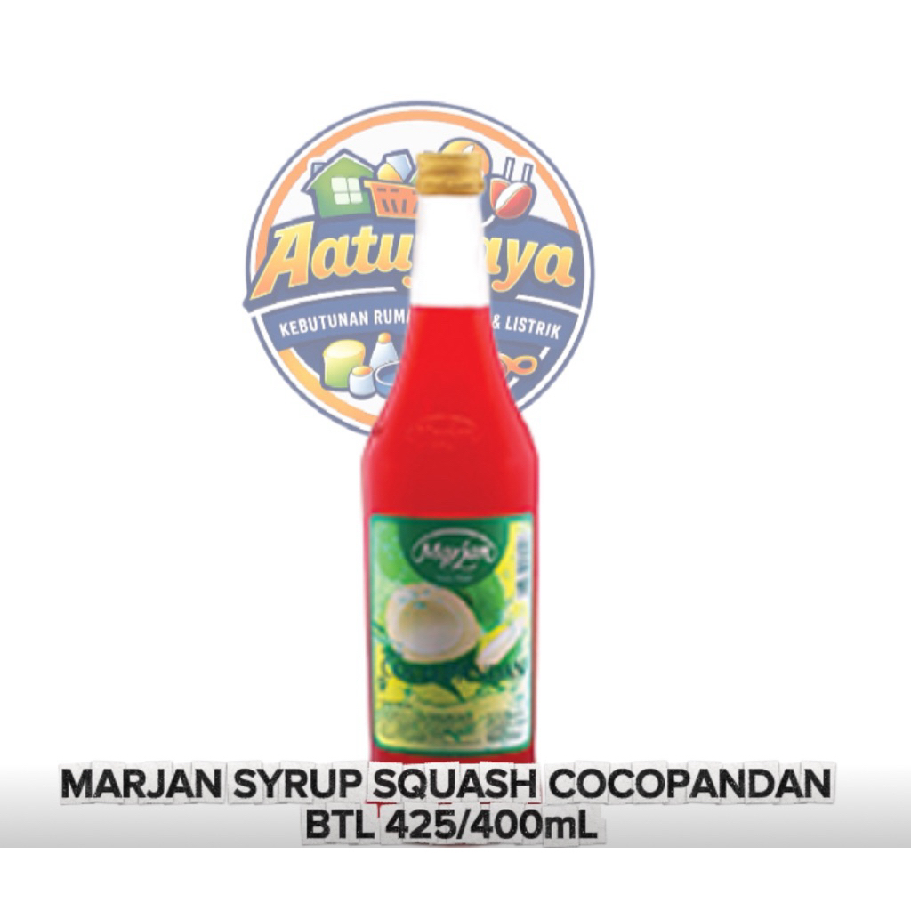 MARJAN Syrup Squash Cocopandan Botol 425/400 mL – Segar & Wangi Cocopandan