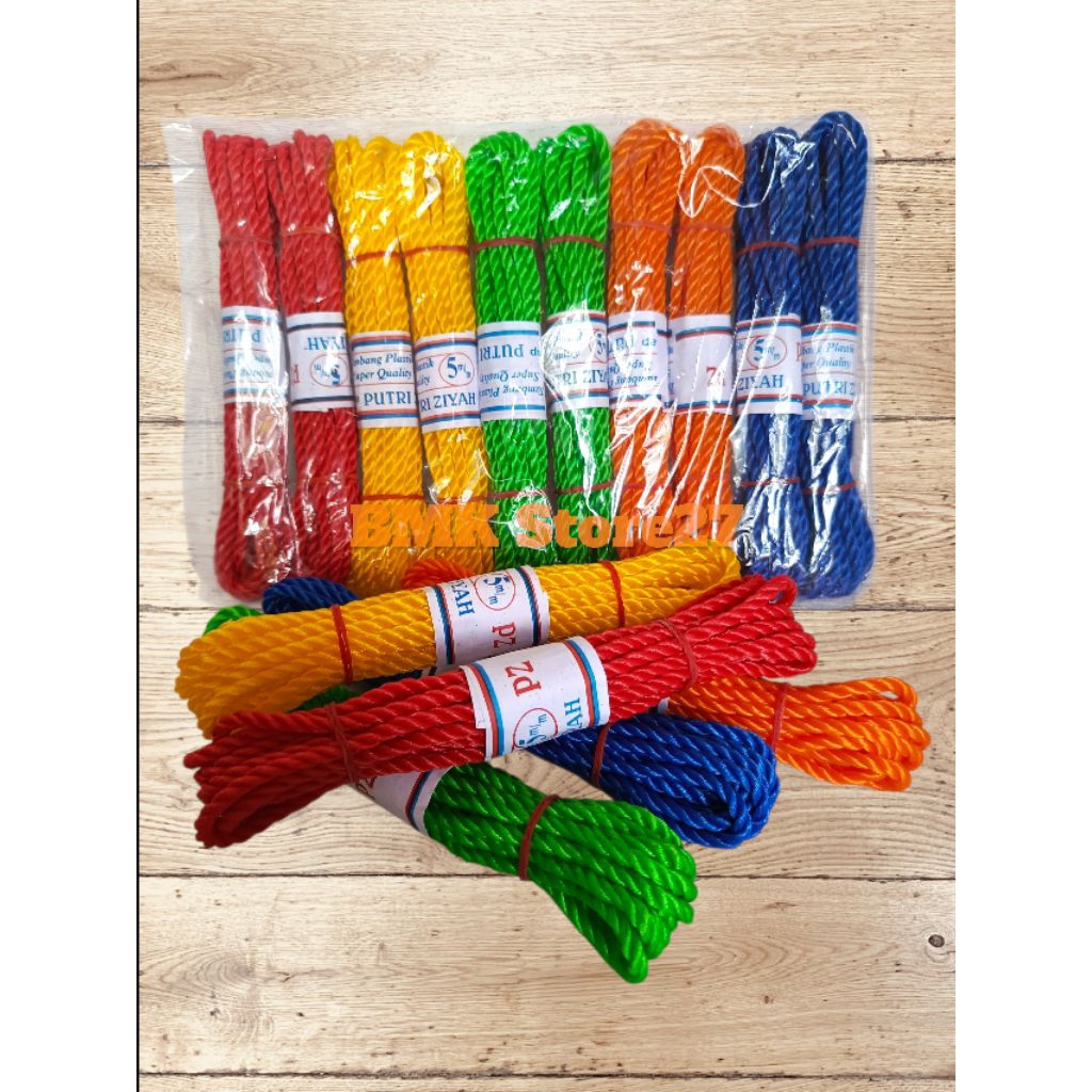 Tali Tambang 5mm - Tali Tambang Plastik - 1 Pack Isi 10 Pcs