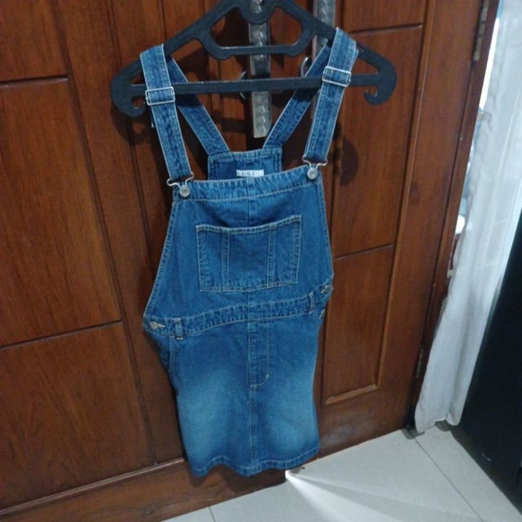 baju jeans overall jumpsuit baju kodok playsuit merek colza second