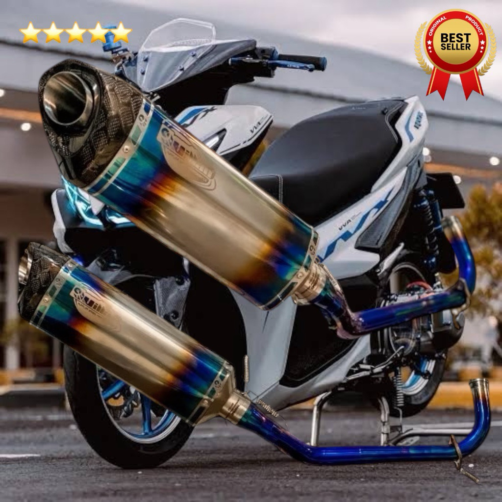 KNALPOT VILLAN MV1 BLUE AEROX NMAX ADV PCX VARIO BEAT SCOPPY