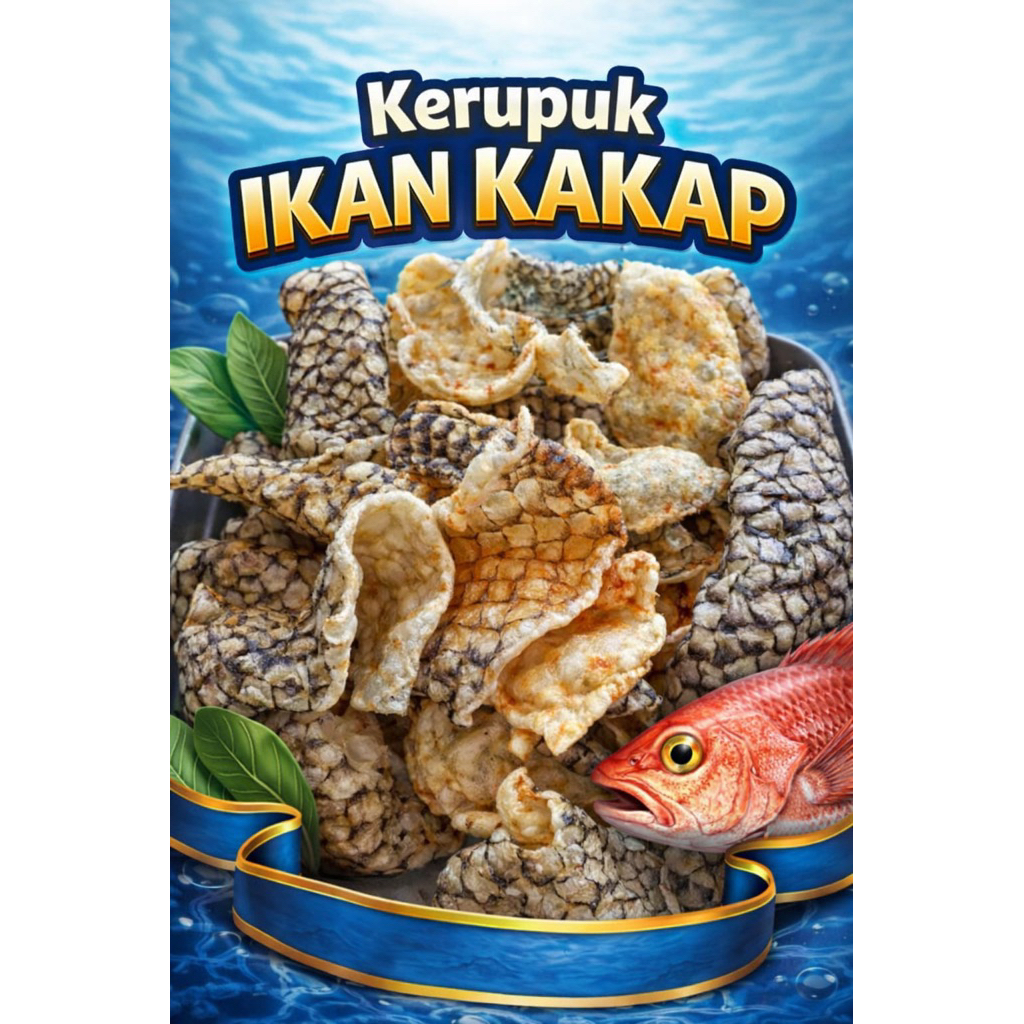 kerupuk ikan kakap 1kg mentah