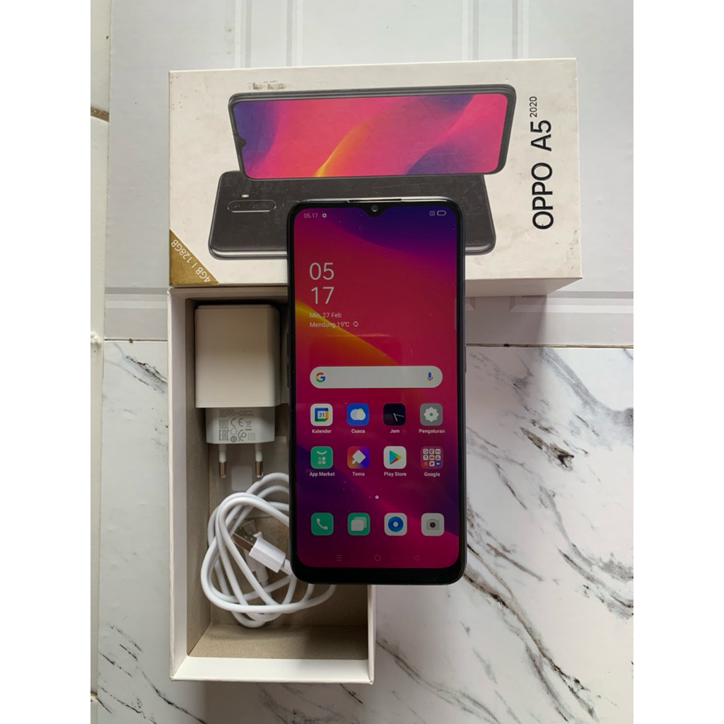 oppo a5 2020 ram 4/128 second orian - hp second oppo a5 2020 ram 4/128 fullset