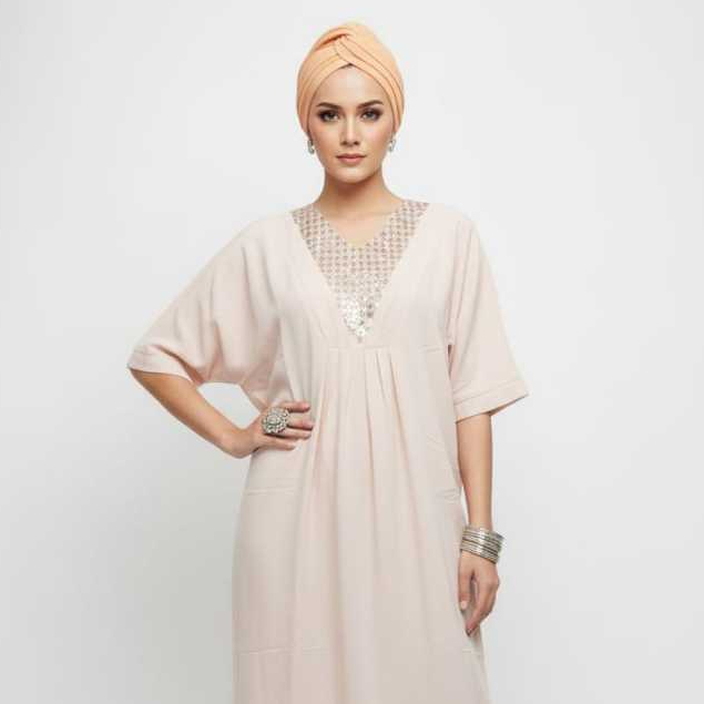 Eprise Kaftan N Cream - FP697B | Gaun Maxi Wanita Muslim | Dress Kaftan | Dress Lebaran