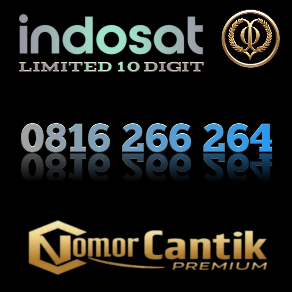 Nomor Cantik Premium Exsclusive Varian Angka Minimalis Spesial Perdana Indosat Ooredoo 10 Digit Regu