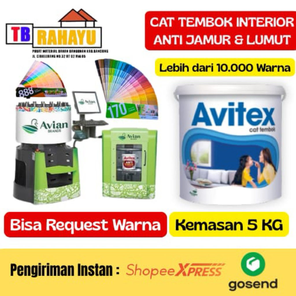 Avitex Cat Tembok Interior Anti Jamur & Lumut Tinting - 5 KG