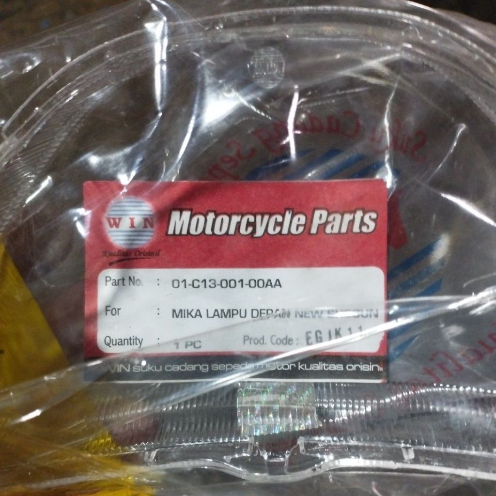 Mika Lampu Depan Shogun 110 Mika Lampu Depan Shogun new 110 Kaca lampu depan Shogun 110
