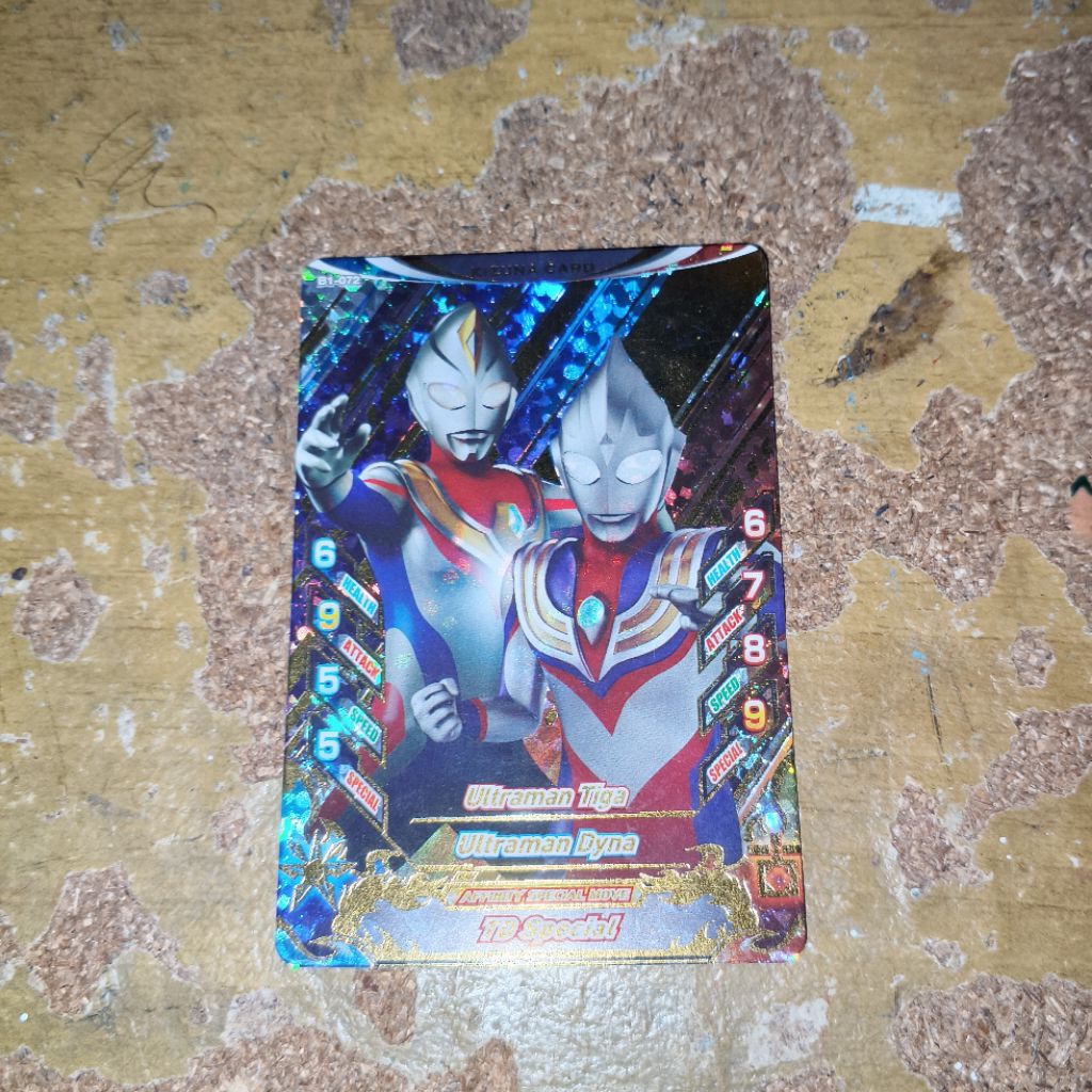 Kartu Ultraman fusion fight r/b kizuna card Ultraman tiga & Ultrama Dyna