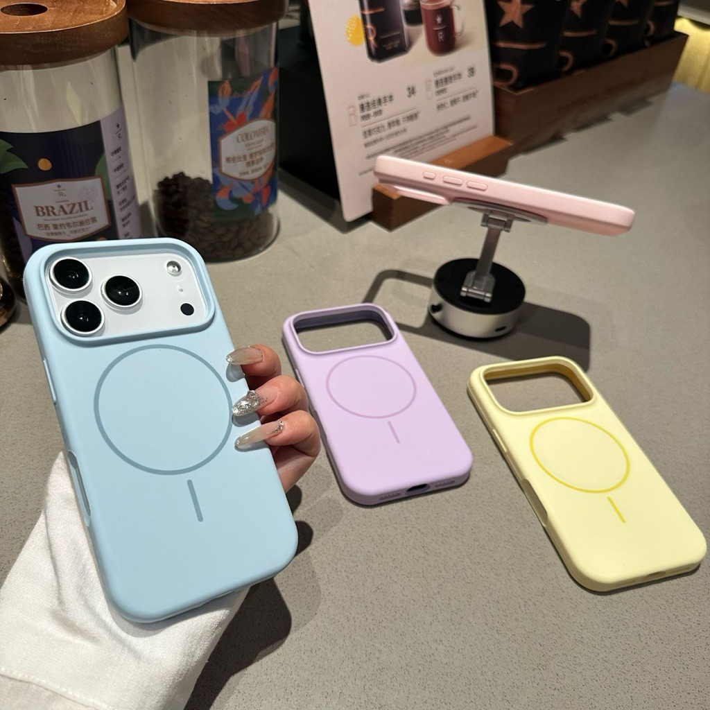SOLID LIQUID SILICONE MAGNETIC MAGSAFE CASE FOR IPHONE 13 14 15 16 PLUS 17 PRO MAX AIR