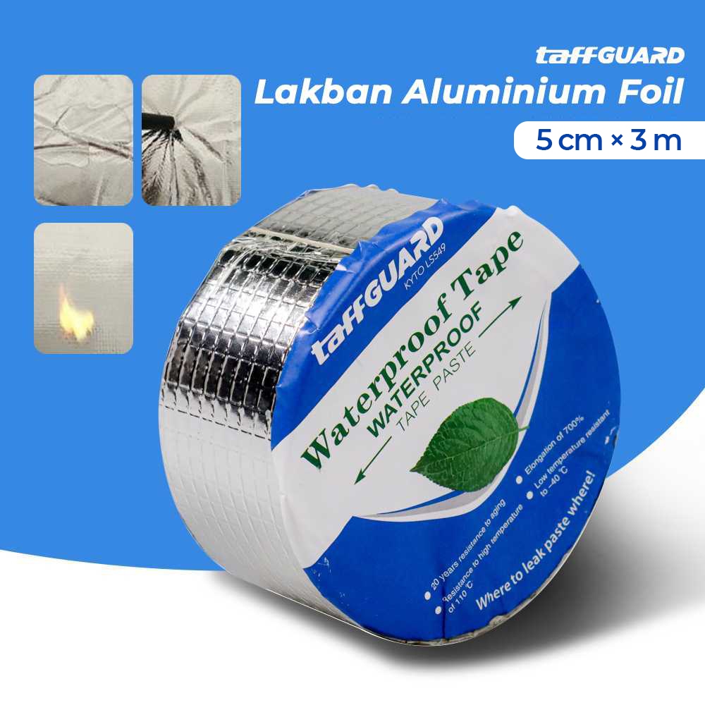 Lakban Aluminium Foil Butyl Anti Bocor Waterproof Tambal Atap Seng Talang Air