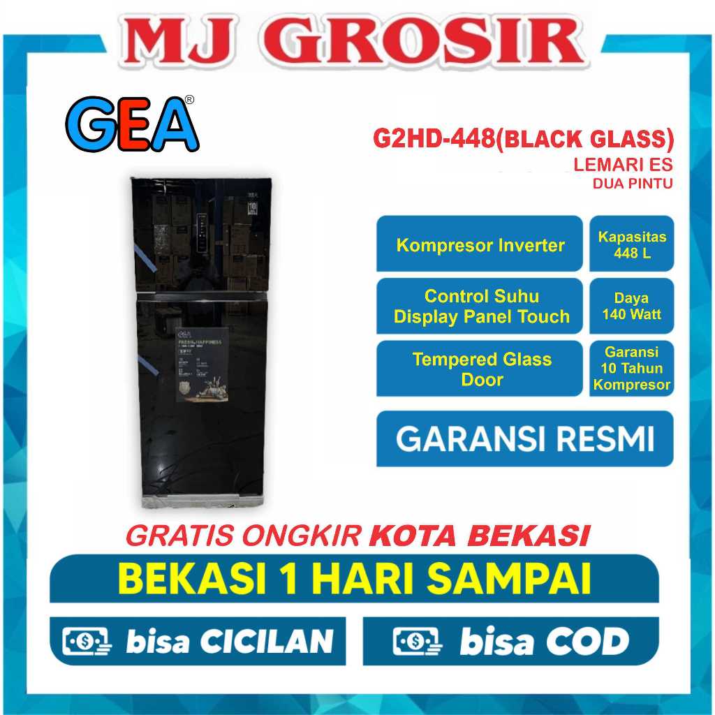 KULKAS GEA G2HD 448 / SJ 426 SIGK / SJ 420 GPSD   LEMARI ES 2 PINTU  2 PINTU INVERTER