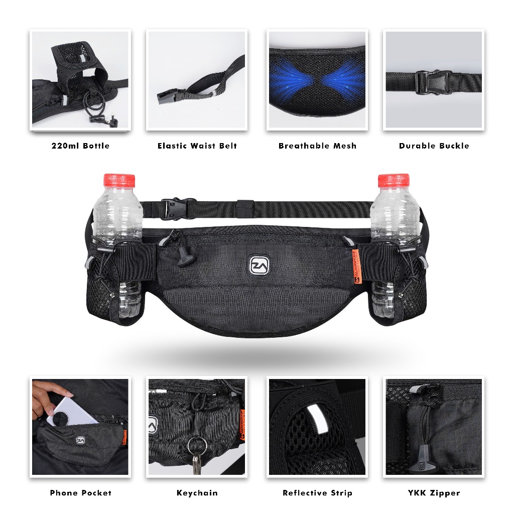 Tas Pinggang Lari Running Belt Botol Waistbag Botol Zarventure Terra