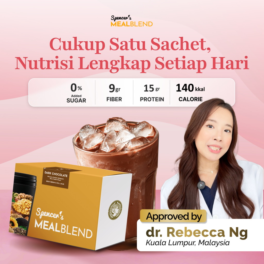 Spencer's MealBlend - Pengganti Makan Rendah Kalori Bantu Defisit Kalori Tinggi Serat Tinggi Protein