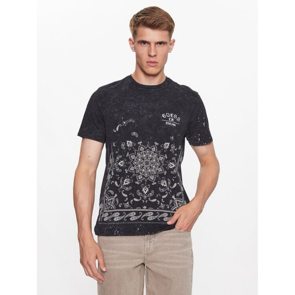 [NEW] GUESS Bandana Border washed T-Shirt Original Brand NEW with Price Tag Size L Baju tshirt shirt