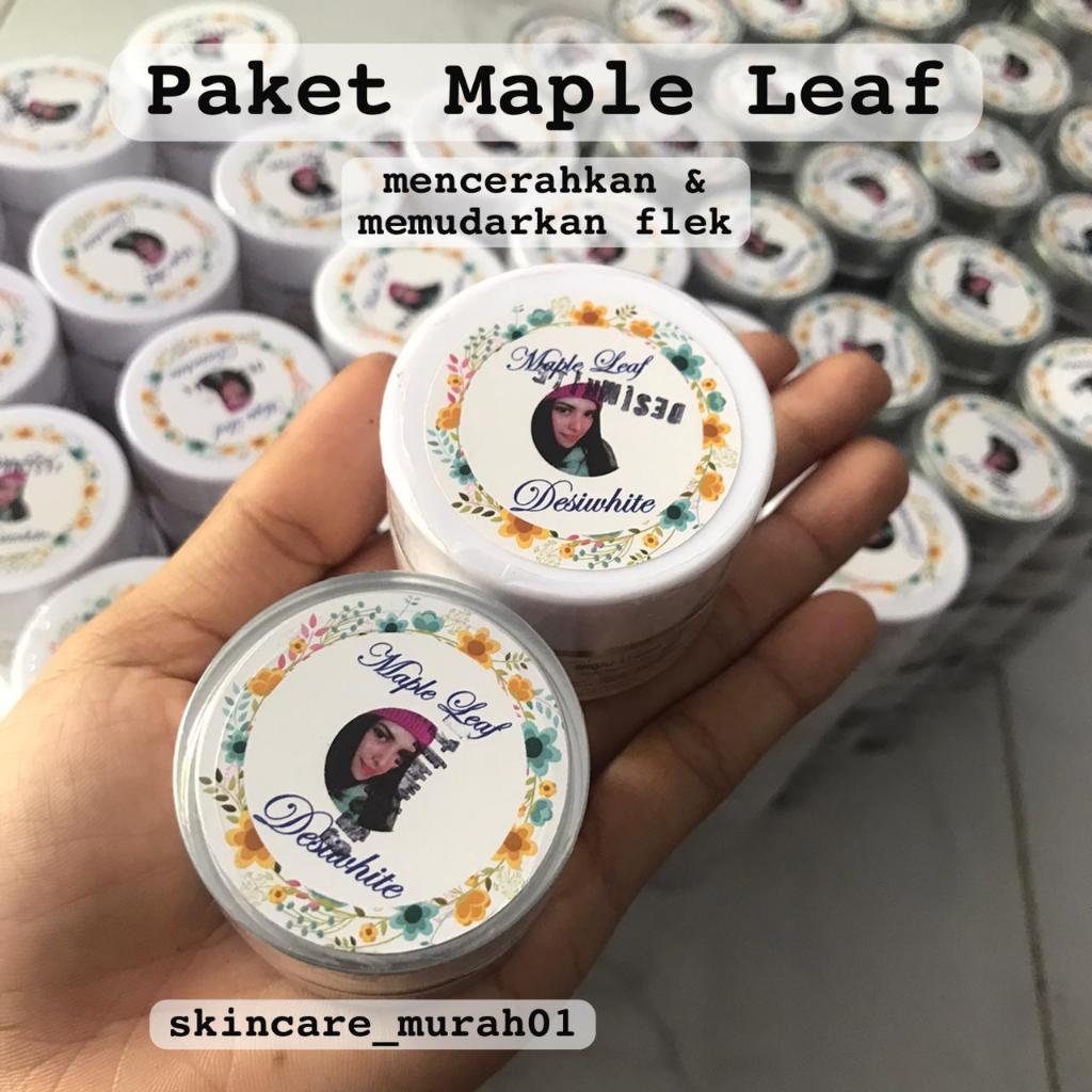 Maple leaf skincare sunshine glow maple day & night siang malam jerawat flek
