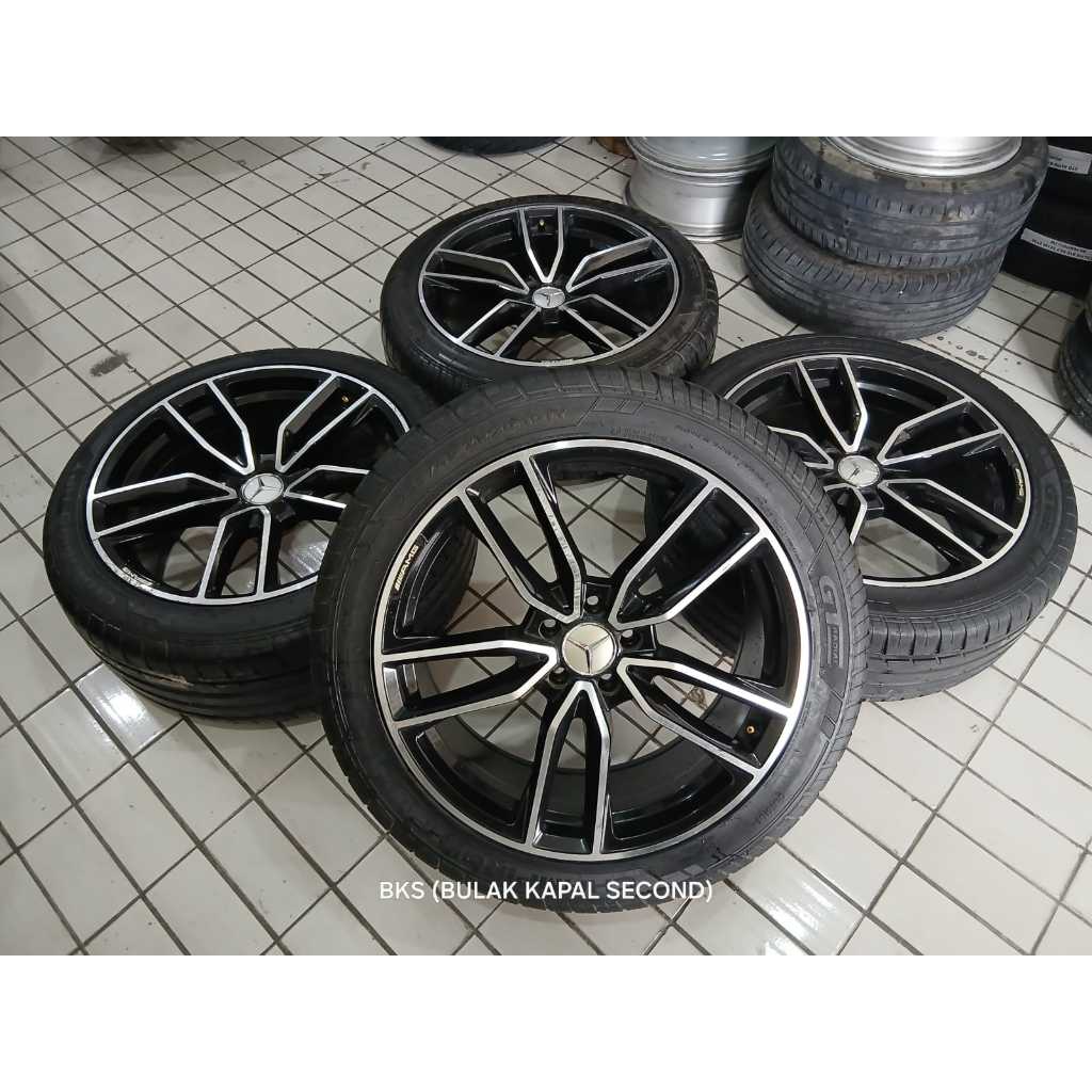 VELG MOBIL BEKAS SECOND RACING AMG R20 5X112 +BAN 255 45 RING 20 COCOK MERCY PNP HRV CRV INNOVA DLL