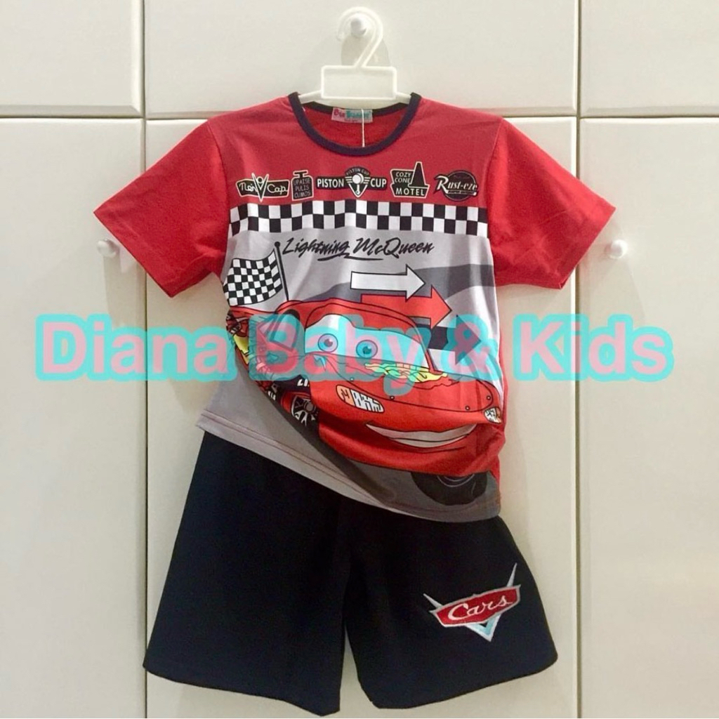 SETELAN KAOS ANAK MCQUEEN CARS