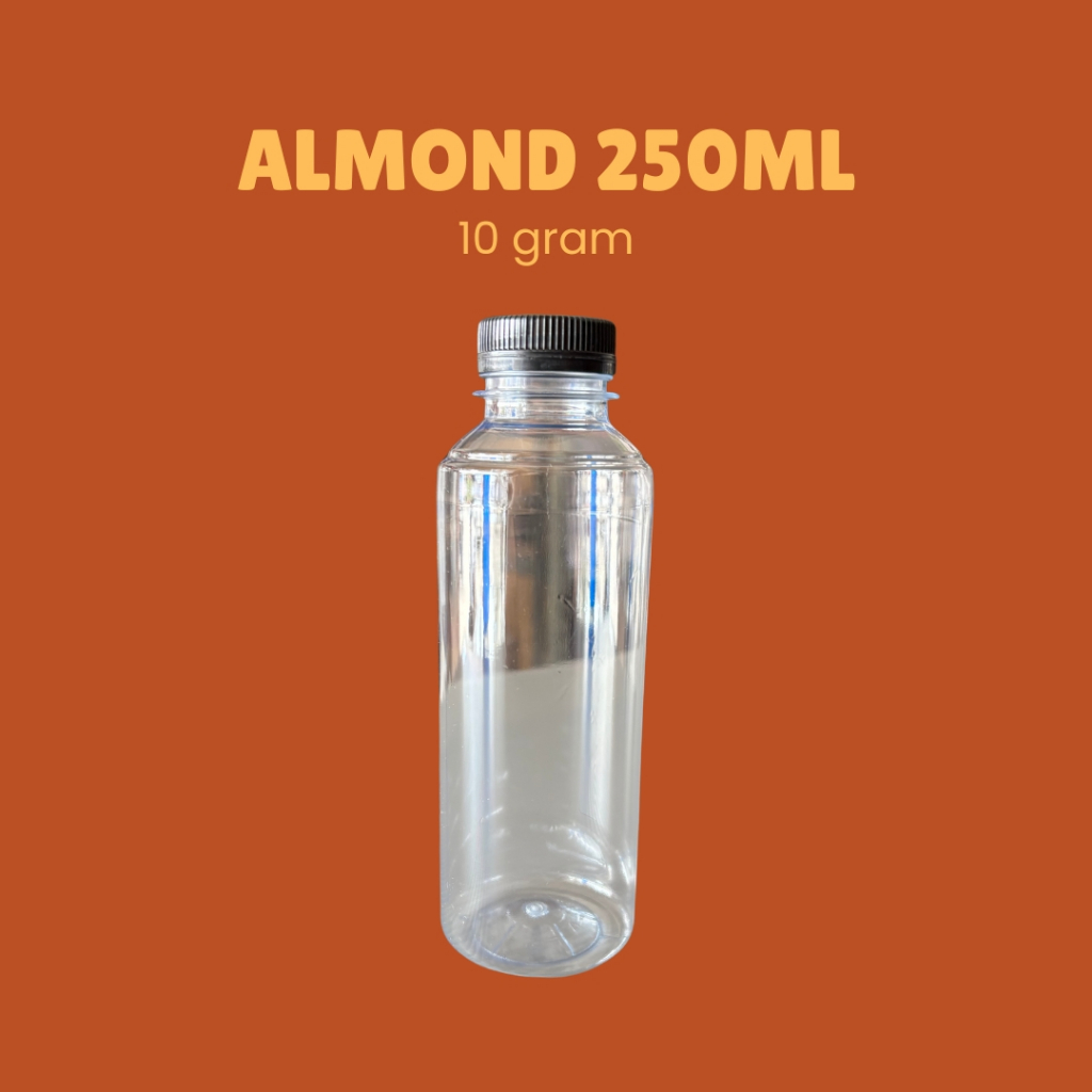 Botol PET Almond 250ml | Botol Almond | Botol 250ml | Botol Plastik