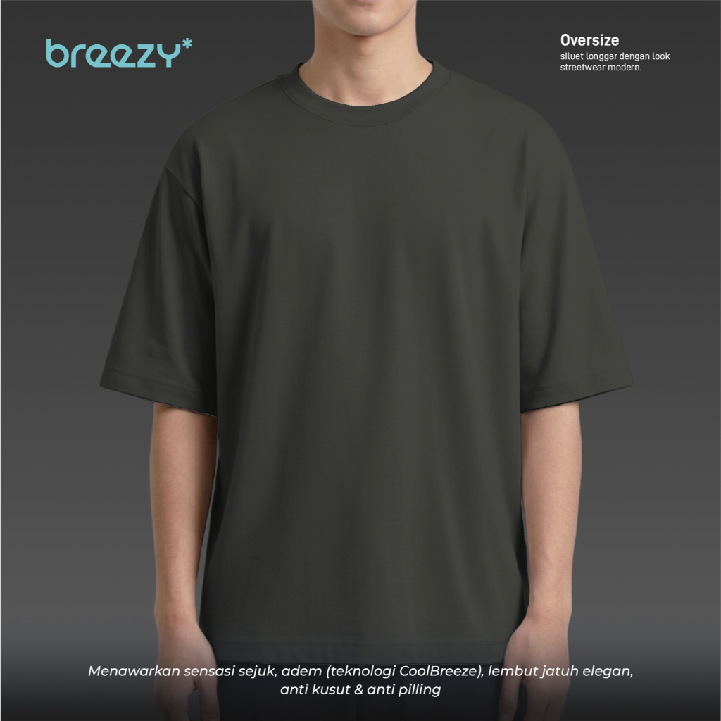 BREEZY Kaos T-Shirt Oversize Danbowl 210 RWDMAN | Dark Shadow Color