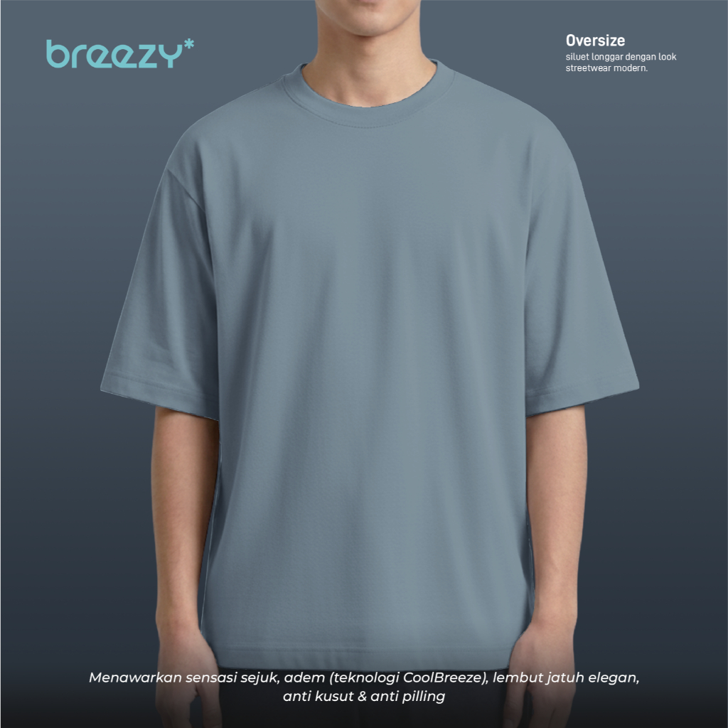 BREEZY Kaos T-Shirt Oversize Danbowl 210 RWDMAN | Bering Sea Color