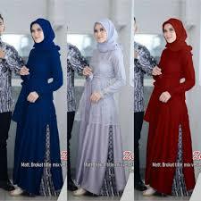 Matt. Brokat Tille Mix Gamis Syar'i Zahra Gamis Pesta Gamis Brukat Maxi Dress Tile Mutiara Baju Musl