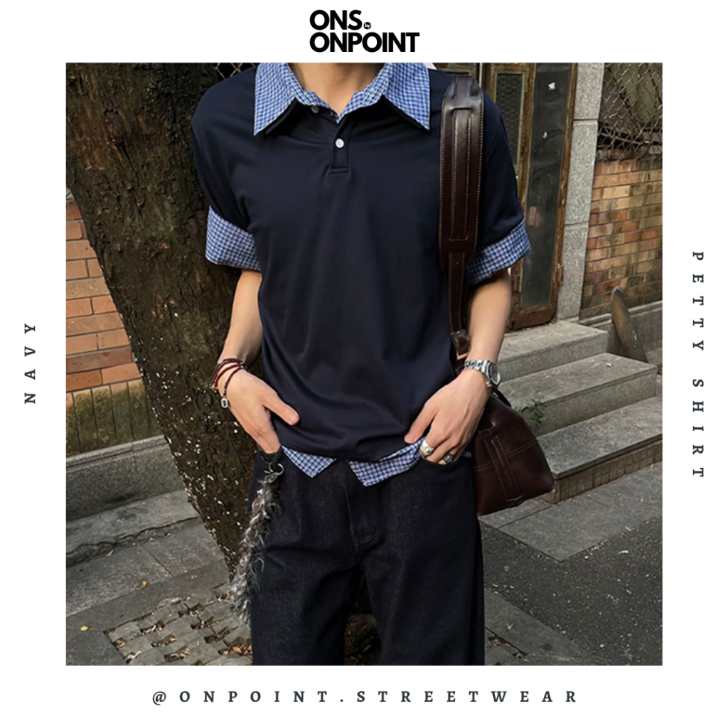 [ONS BY ONPOINT] Petty Shirt - kemeja denim pria kemeja jeans wanita oversize gaya korea sablon prem
