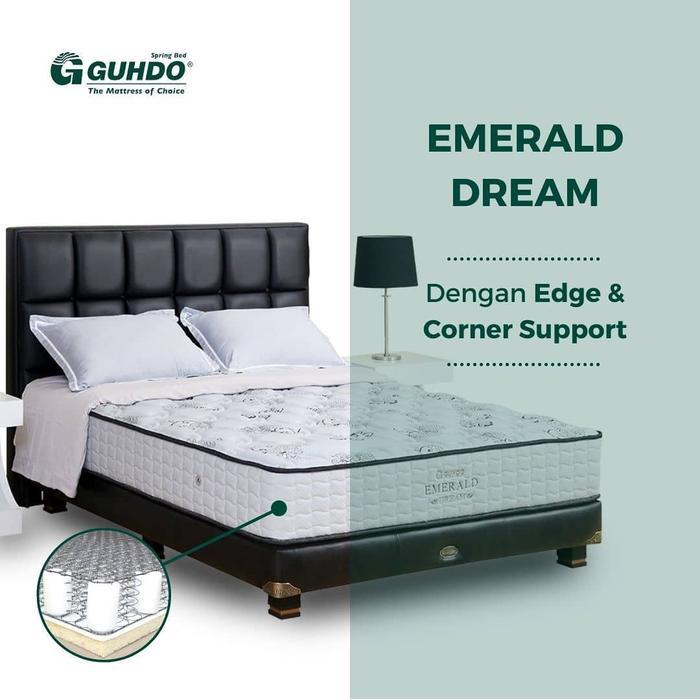 KASUR GUHDO SPRINGBED TYPE EMERALD DREAM (FULL SET / KASUR SAJA) - Uk 90x200 cm,100x200 cm,120x200 c