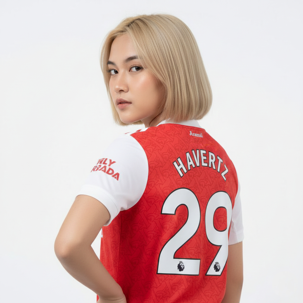 Polo Jersey Retro Fantasy Supporter Version Casual Merah Putih Arsenal